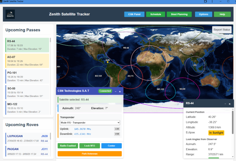 Zenith Satellite Tracker